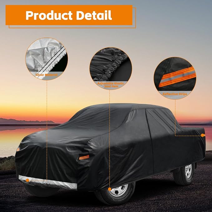 Kayme Truck Cover Custom Fit Dodge Ram 1500 Regular Cab Short Bed. Full - Image 5