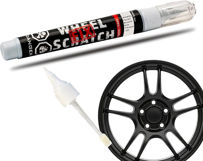 Matte Black Rim Touch Up Paint, Car Wheel Scratch Repair, Wheel Touch Up Paint by ScratchFixProducts