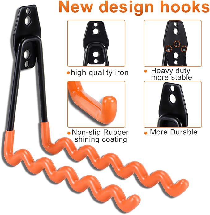 AOBEN Garage Hooks, Power Tool, Ropes-Black - Image 6