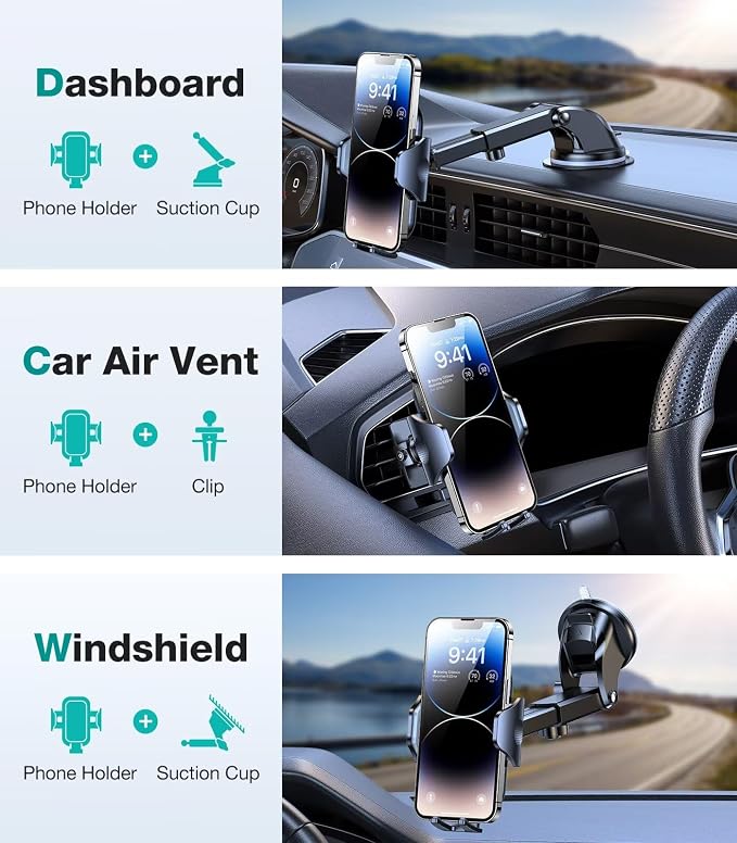 VICSEED Phone Holders for Your Car 2025 Upgraded Car Phone Holder Mount Truck - Image 6