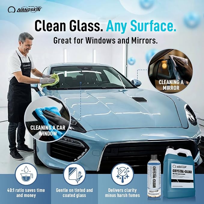 Nanoskin CRYSTAL-CLEAR VOC-Free Glass Cleaner, 32 Oz. Pack - Image 2