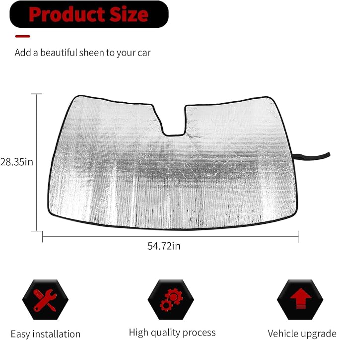 RT-TCZ Windshield Sunshade Sun Shade Heat Shield Window Sun Visor Mat - Image 4