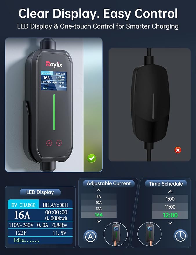 16A Level 1&2 Tesla Charger Tesla Mobile/Home Charger - Image 4