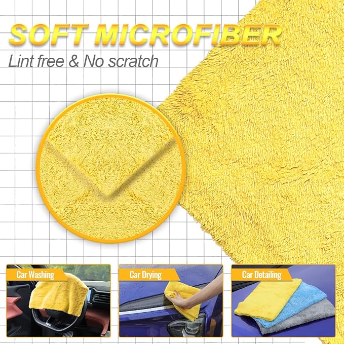 Car Drying Towel, for Car Exterior & Interior, Extra Soft Endless, Reusable and - Image 3