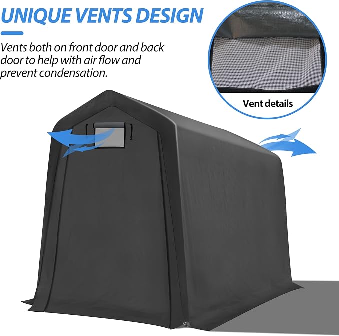 6x7Ft Outdoor Storage Shed, Portable Storage Shed - Image 5