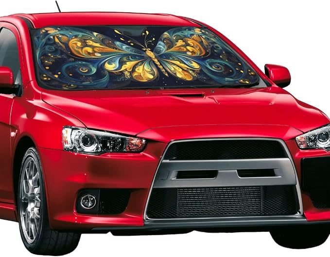 Beautiful Butterfly Car Sun Shade Windshield Sunshade Foldable Front Window - Image 2