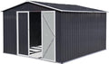 12 x 10 FT Metal Garden Shed, Outdoor Storage Shed by Hipicute