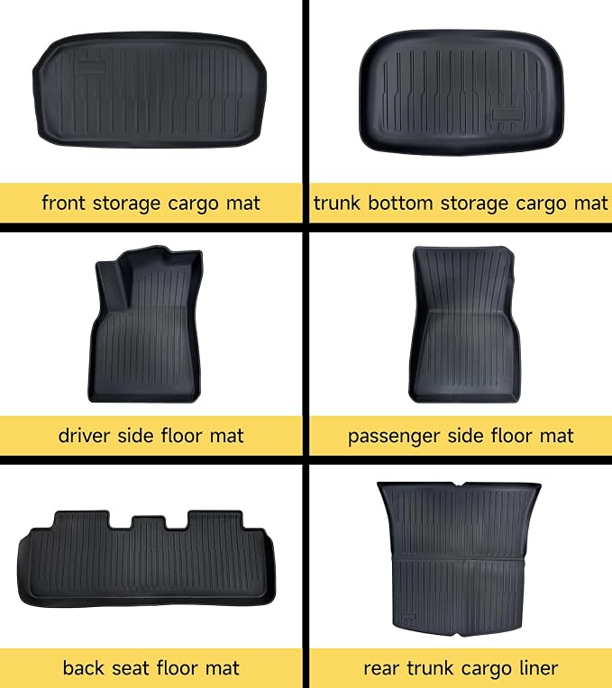 Full Set Floor Mats for New Tesla Model Y 2025 2026 Juniper All Weather Floor - Image 7