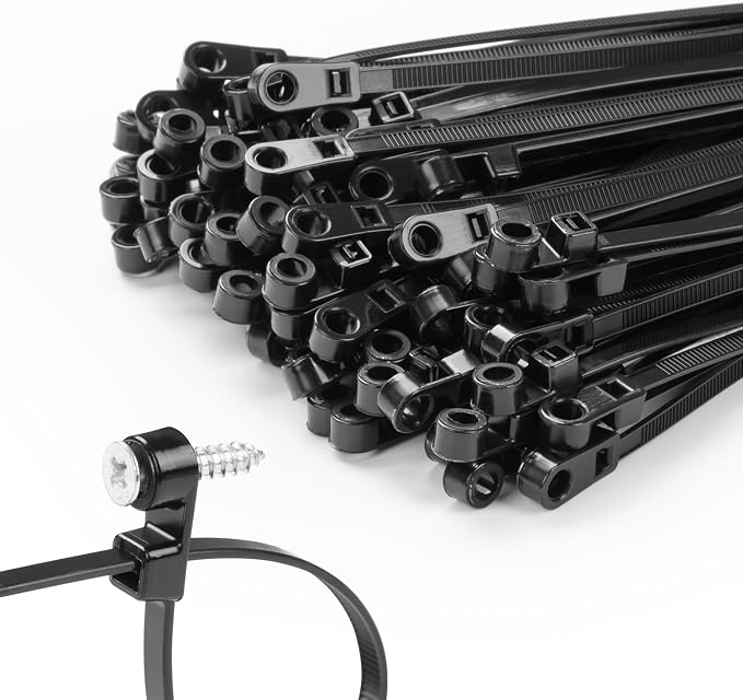 200 PCS 10 inch Black Zip Ties by MasiStranth