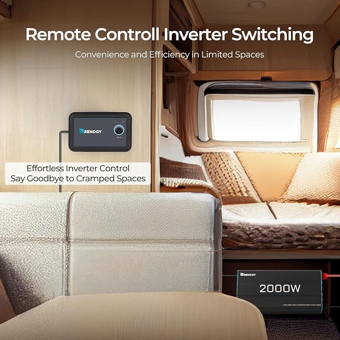 Renogy Inverter P2 2000W Pure Sine Wave Inverter 12V DC to 110V AC Converter - Image 6