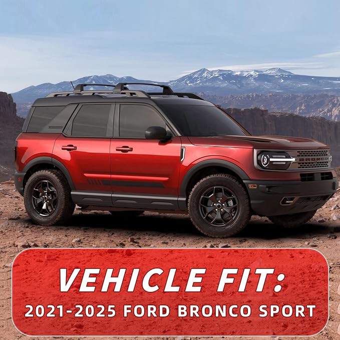 in Channel Rain Guards Fit for 2021-2025 Ford Bronco Sport, Durable Side Window - Image 2