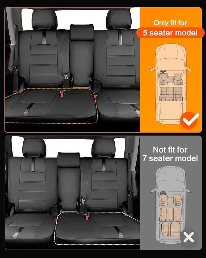 Seat Covers for Toyota 4Runner 2011-2024, Full Set Full Coverage Waterproof - Image 3