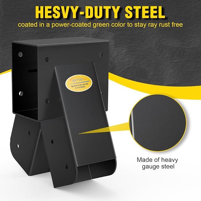 BETOOLL 90° A-Frame Middle Swing Set Brackets, Heavy Duty Steel DIY Swing Set - Image 2