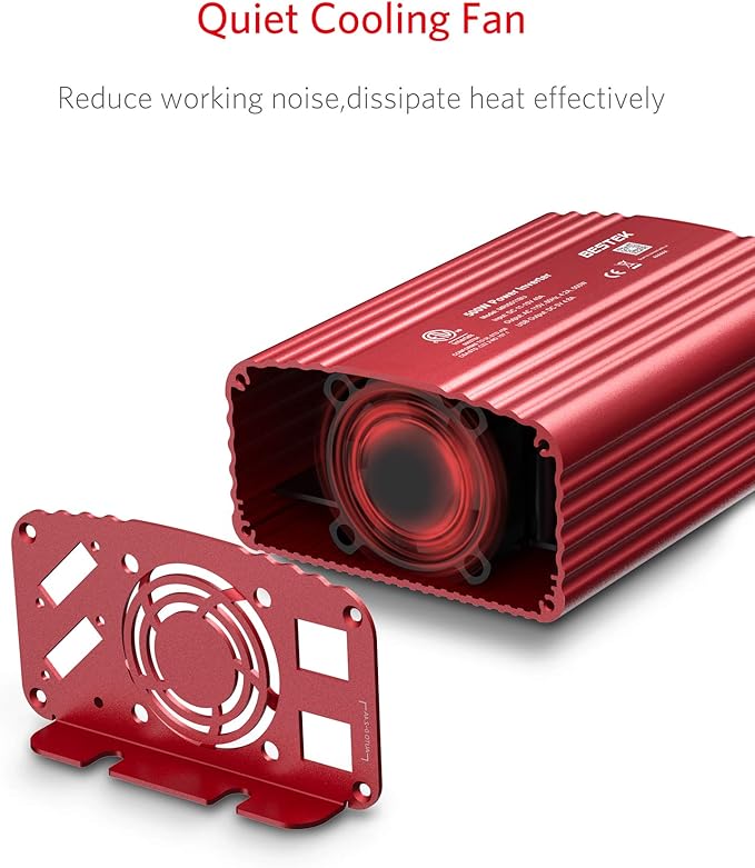 BESTEK 500W Power Inverter DC 12V to 110V AC Converter - Image 4