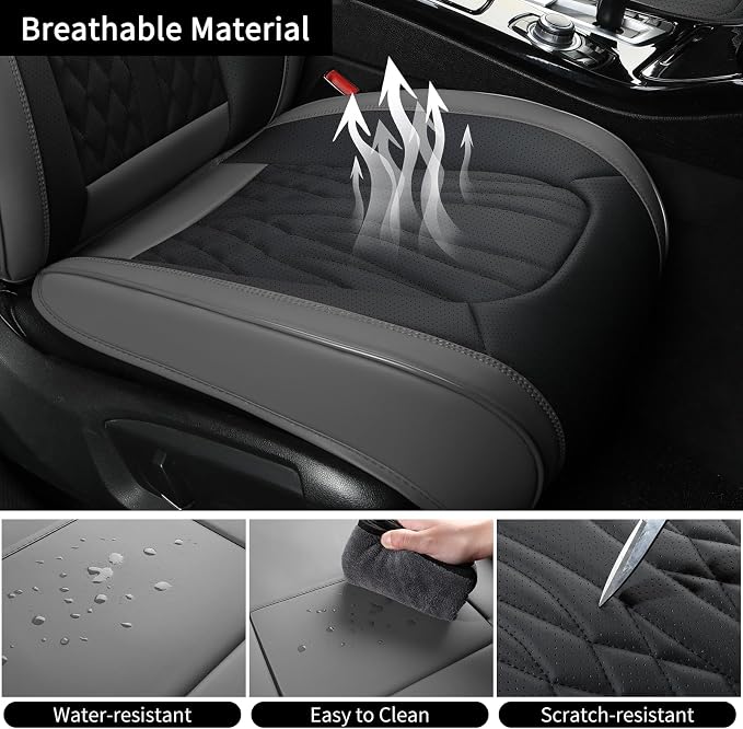 Leather Car Seat Covers, Car Seat Protector Waterproof, Seat Covers Full Set - Image 7