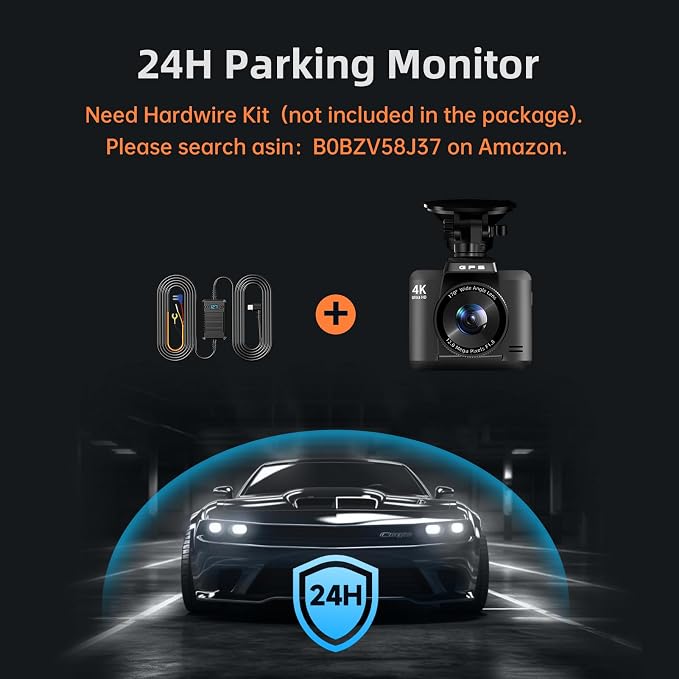 Dash Cam Front and Rear, Ecomoment 4K+1080P Dual Dash Camera - Image 8