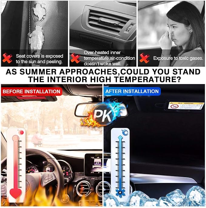 KUST Windshield Sun Shade for 2017-2024 Jeep Compass Accessories Window - Image 3