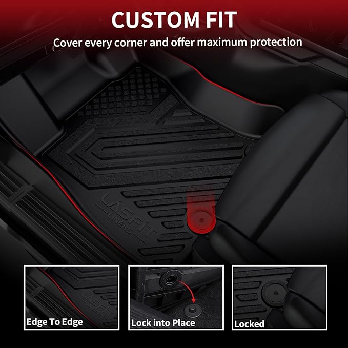 LASFIT Floor Mats & Cargo Mats for Volkswagen Taos 2022-2025, All Weather TPE - Image 2