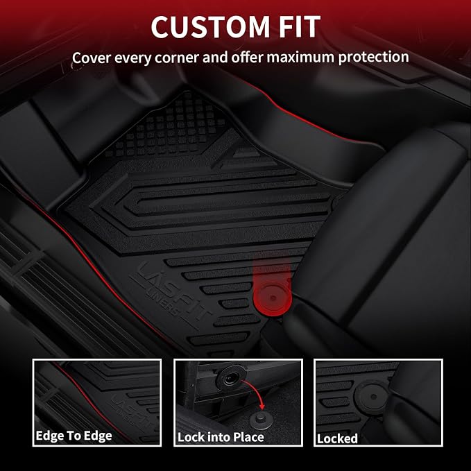 LASFIT Floor Mats 2019-2025 for Chevrolet Silverado/GMC Sierra 1500, 2020-2025 - Image 4