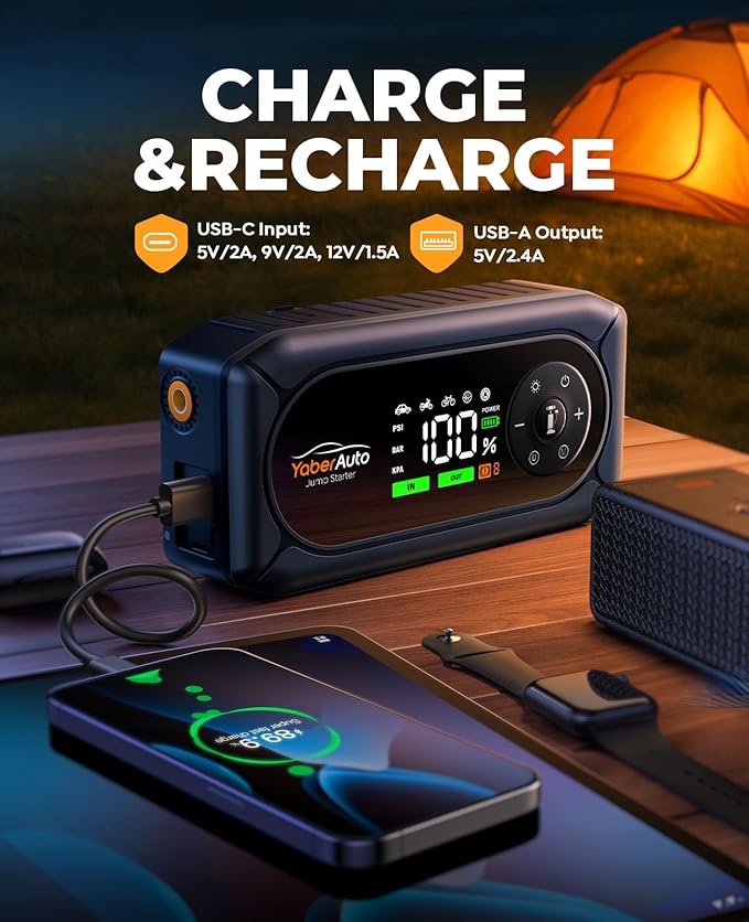 YaberAuto 9-in-1 Jump Starter - Image 5