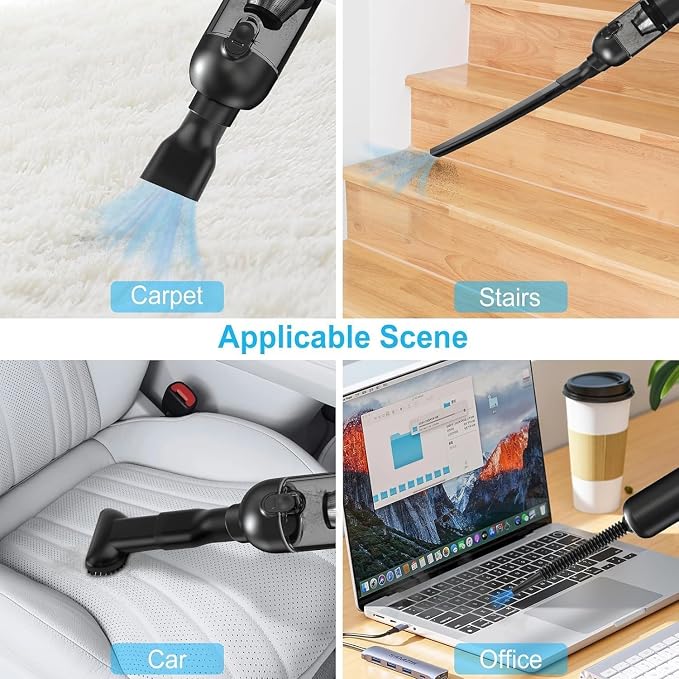 Handheld Vacuum Cordless, 16000pa Car Vacuum Cleaner High Power, 2 Speed Modes - Image 7