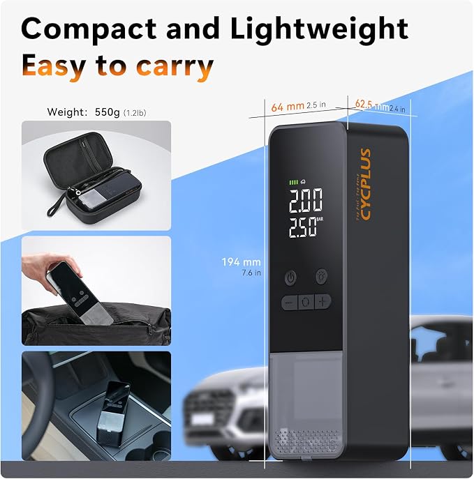 CYCPLUS Tire Inflator Portable Air Compressor - Image 7
