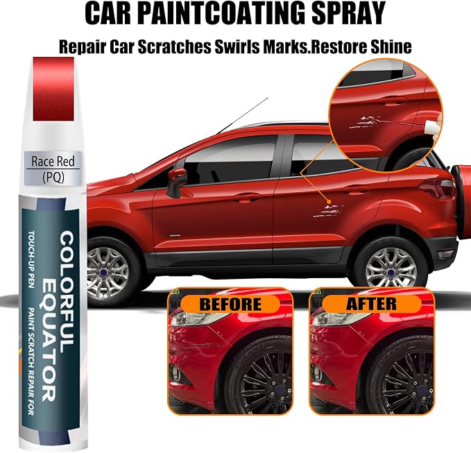 PQ Race Red Touch Up Paint for Ford, Car Paint Pen Scratch Repair Two-In-One - Image 2