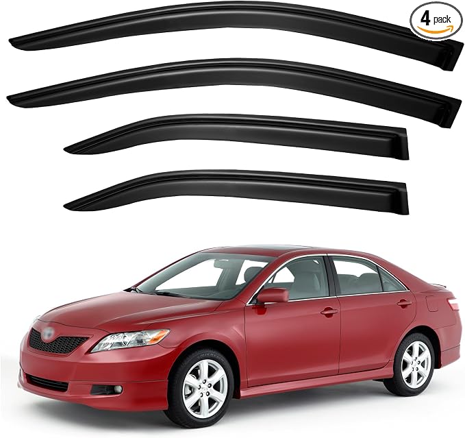 Window Visors Rain Guards for 2007 2008 2009 2010 2011 Toyota Camry, by YQAUTEC