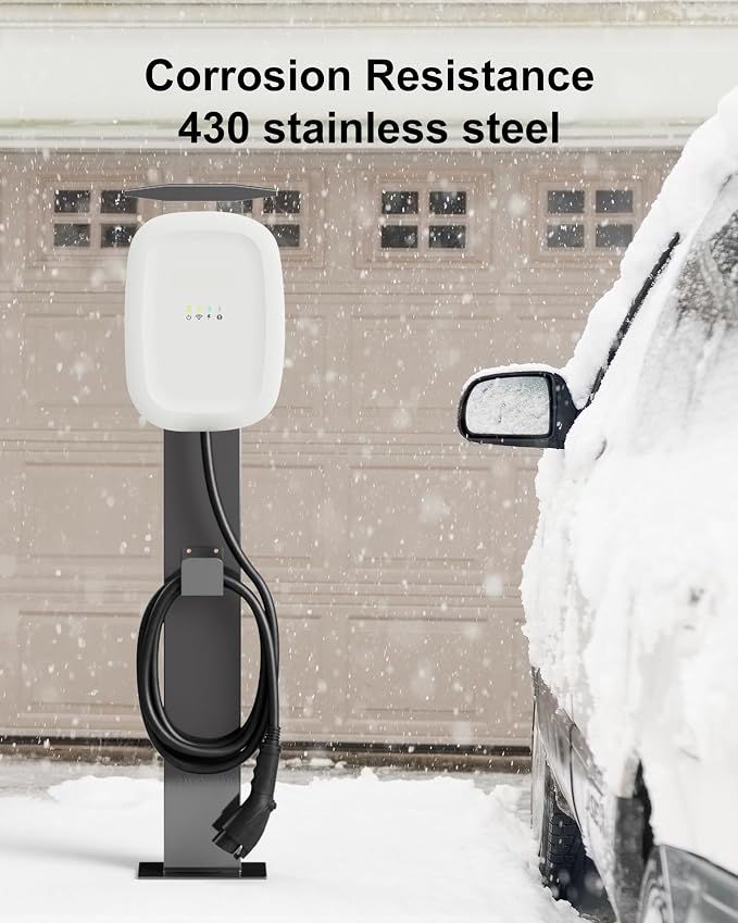 EV Charger Pedestal, Outdoor Electric Vehicle Charger Stand, Freestanding - Image 6