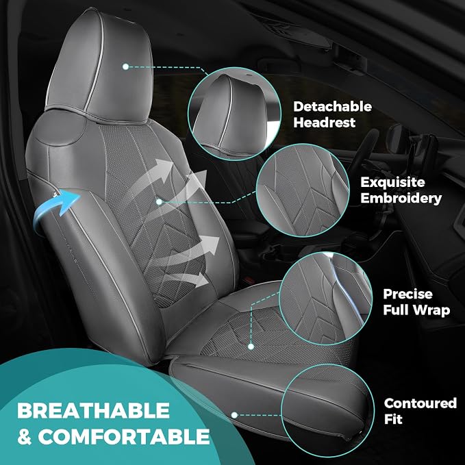 for Toyota RAV4 Seat Covers 2019 2020 2021 2022 2023 2024 2025 RAV 4 Prime & - Image 3