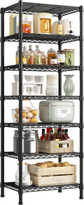 REIBII 7-Tier Metal Shelving Unit, 71’’H x 18’’W x 18’’D, 1176 LBS Weight by REIBII