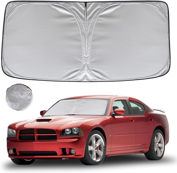 KAYZT Windshield Sun Shade for 2006-2010 Dodge Charger Foldable Sunshade Front by KAYZT