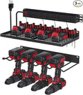 Power Tool Organizer With Charging Station, Wall Mount Drill Holder, by EarondLabProducts
