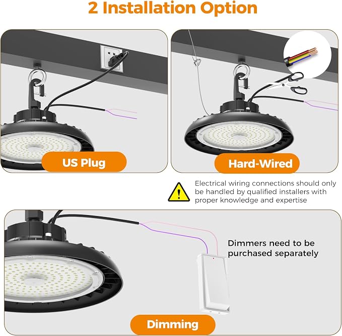 High Bay Lights 180W LED UFO Light LED Shop Lights 32400 LM 6000K IP65 - Image 5