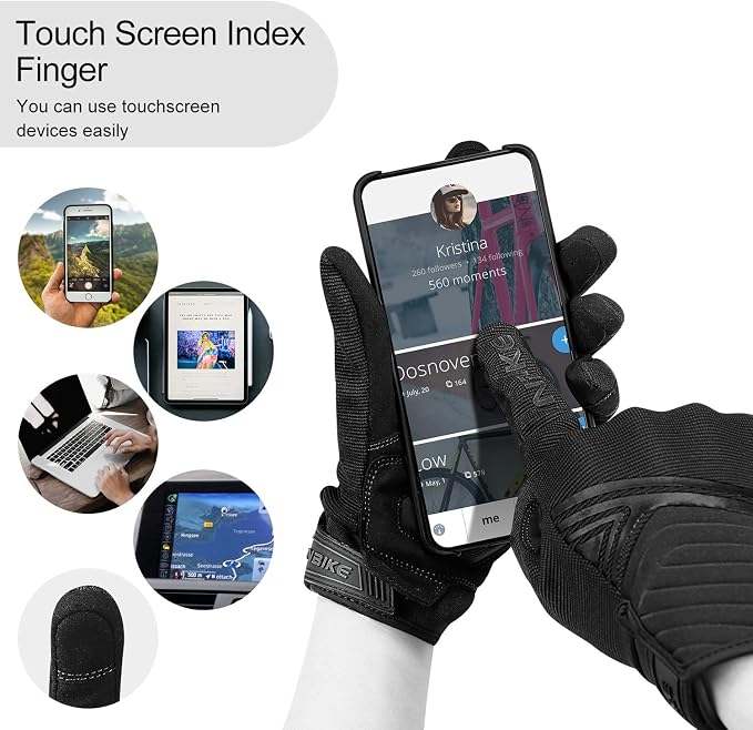 INBIKE Breathable Mesh Motorcycle Gloves Touchscreen - Image 6
