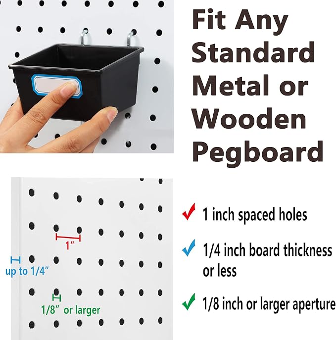 FRIMOONY 16 Pack Pegboard Bins - Image 6