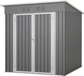 4'x6' Metal Shed Outdoor Storage Shed, Metal Steel Utility Tool Shed Storage by Jaxilyn