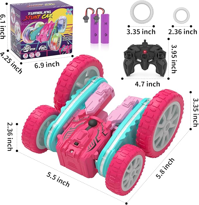 Remote Control Car for Girls, RC Cars 2.4GHz Fast RC Stunt - Image 8