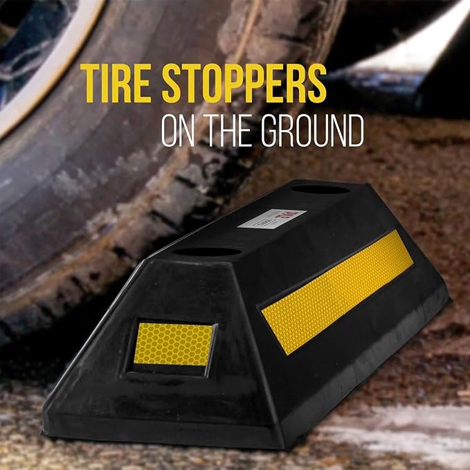 4-Pc Curb Garage Vehicle Floor Stopper - Image 4