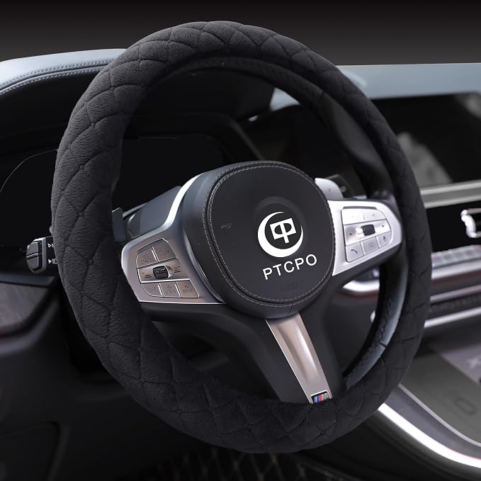 Soft Car Steering Wheel Cover for Sedan, Warm Luxury Velvet, Anti Slip - Image 3