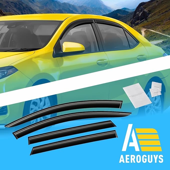 Extra Durable Window Deflectors Tape-On Window Visors Rain Guards Fit - Image 8