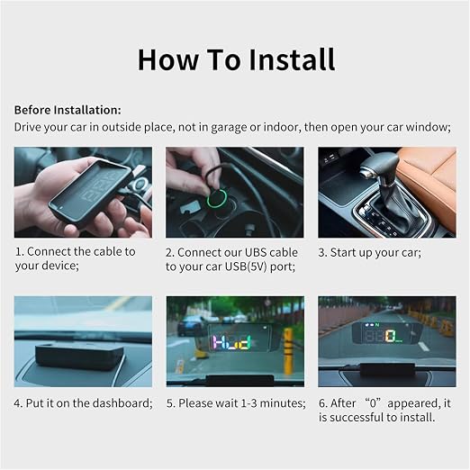 Heads up Display for Cars, Head up Display for Car, Car Speedometer Display - Image 3