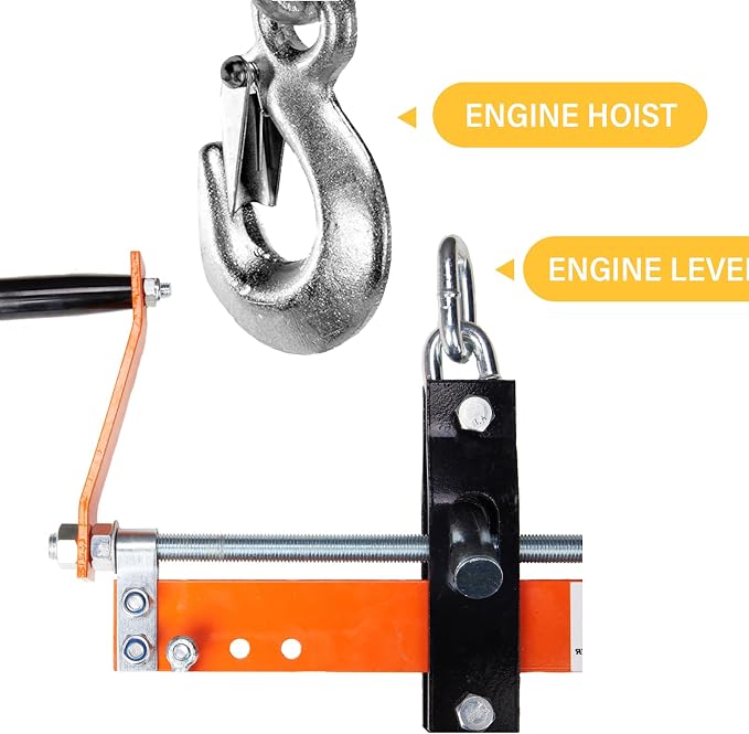 Engine Support Bar 2000 Lbs Load Lever Motor Lift Tool Heavy Duty Leveler - Image 6