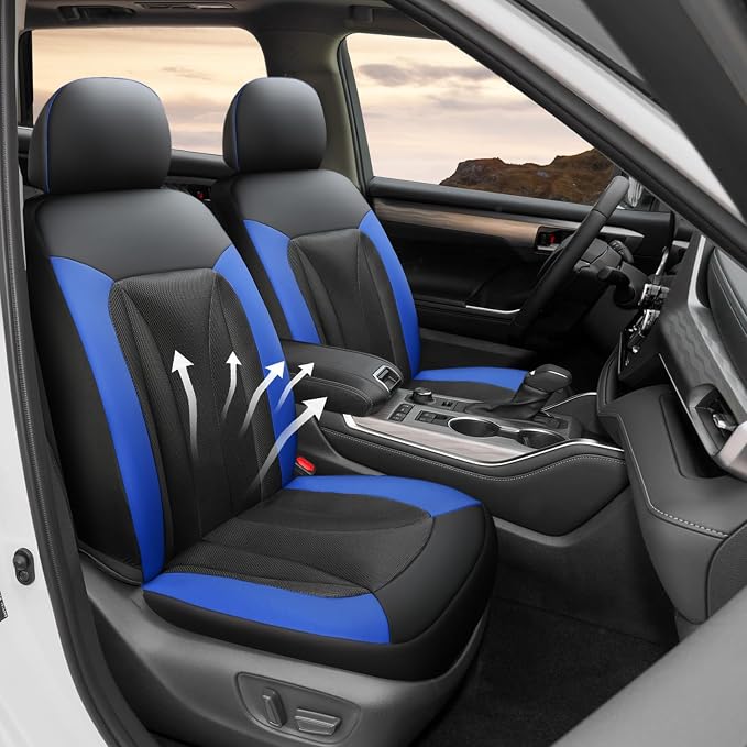 GIANT PANDA Front Car Seat Cover Custom Fit Toyota, 3D Air Mesh Car Seat Covers - Image 2