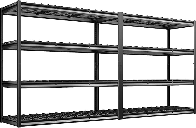 REIBII 60" W Garage Shelving Heavy Duty 2500LBS Storage Shelves 4-Tier Garage by REIBII