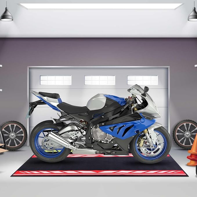 Motorcycle Mat 78 x 31 Inch Garage Floor Rug Washable Parking Mats - Image 7
