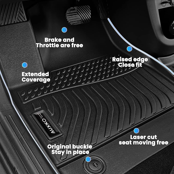 Auxko All Weather Floor Mats Upper Cargo Mat Fit - Image 5