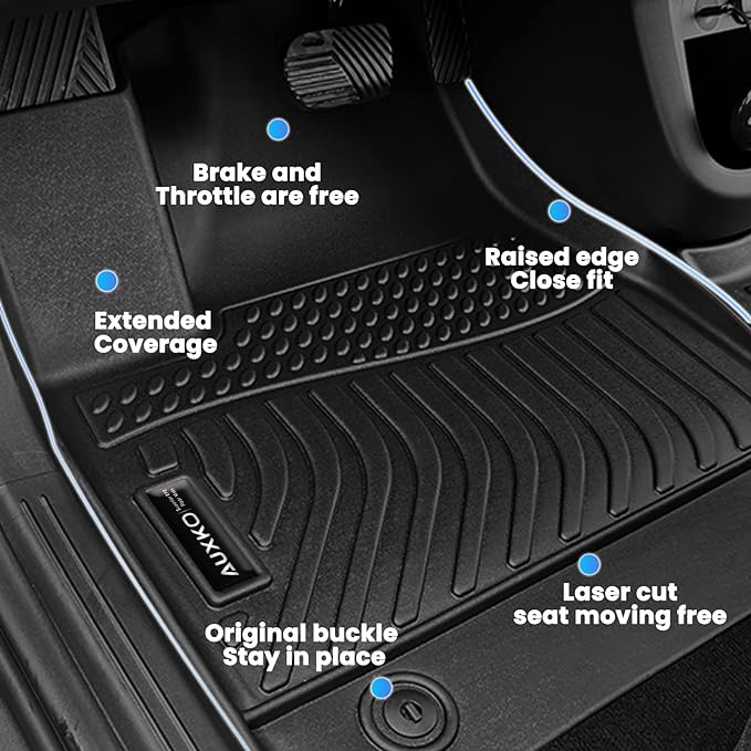 Auxko All Weather Floor Mats Cargo Mat Fit - Image 5