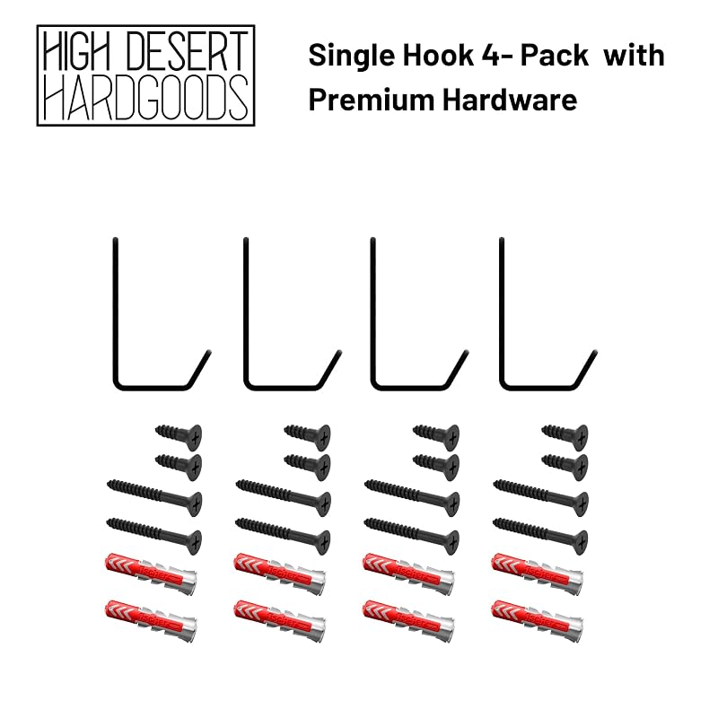 Wall Hooks Single Hook 4-Pack - Image 5