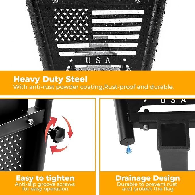Heavy Duty Dual Hitch Flag Holder - Image 4